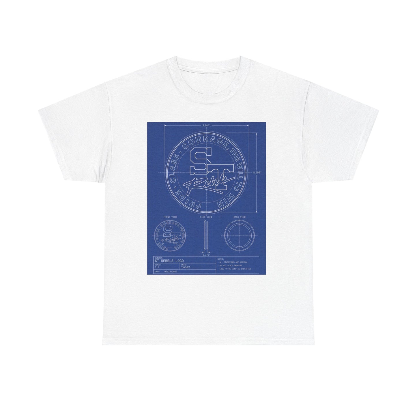 Blueprint Logo T‑Shirt — Vintage 'ST' Sports Emblem Tee