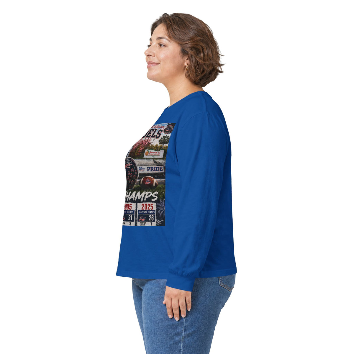 Rebels 3x Champs Long Sleeve Tee w/ Moto on back