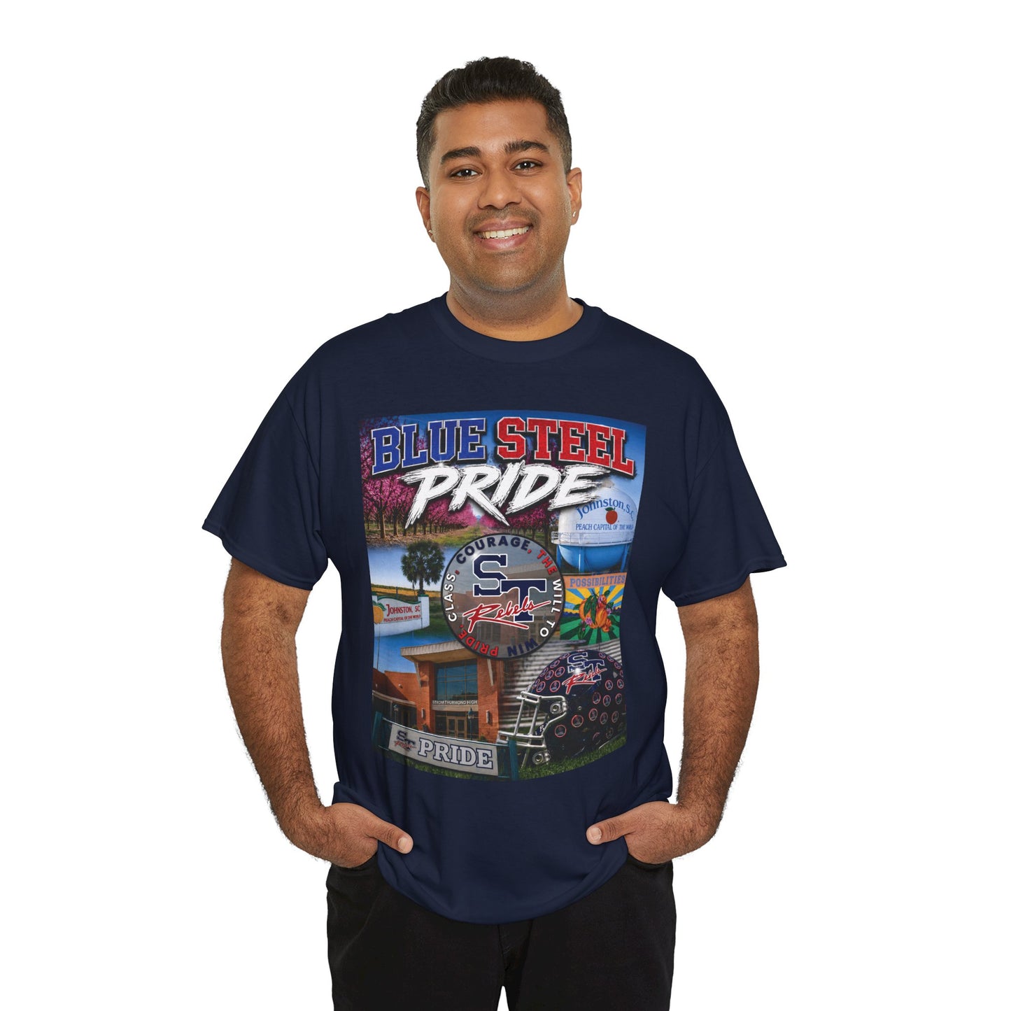 Blue Steel Pride Graphic Tee — 'Blue Steel Pride' Vintage T-Shirt