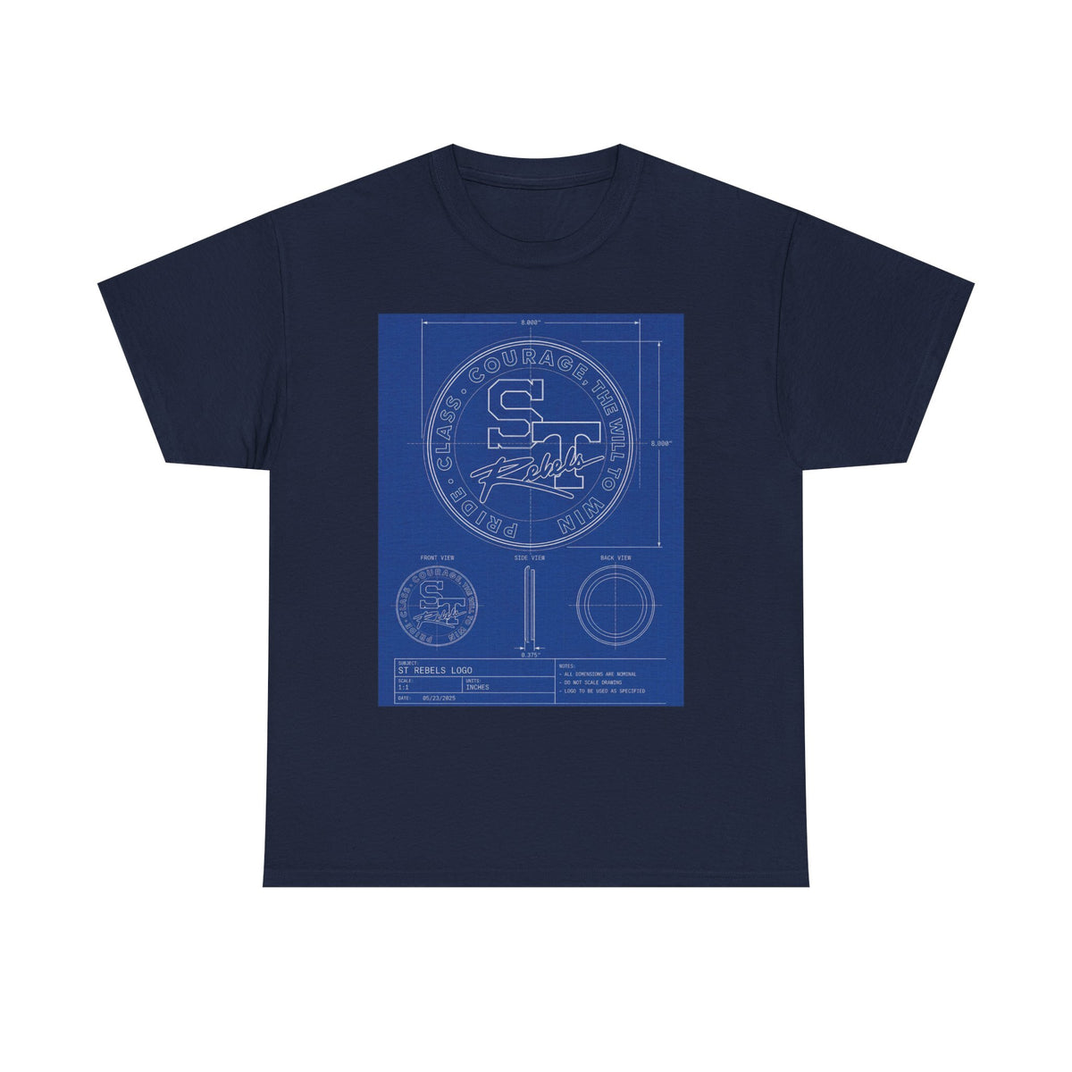 Blueprint Logo T‑Shirt — Vintage 'ST' Sports Emblem Tee