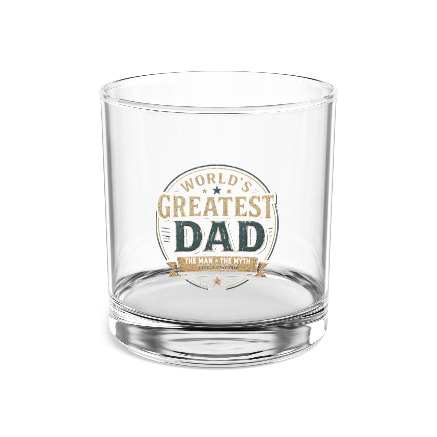 Greatest Dad 10oz Rocks Glass — Whiskey & Old Fashioned Gift for Father’s Day