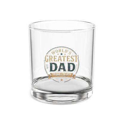 Greatest Dad 10oz Rocks Glass — Whiskey & Old Fashioned Gift for Father’s Day