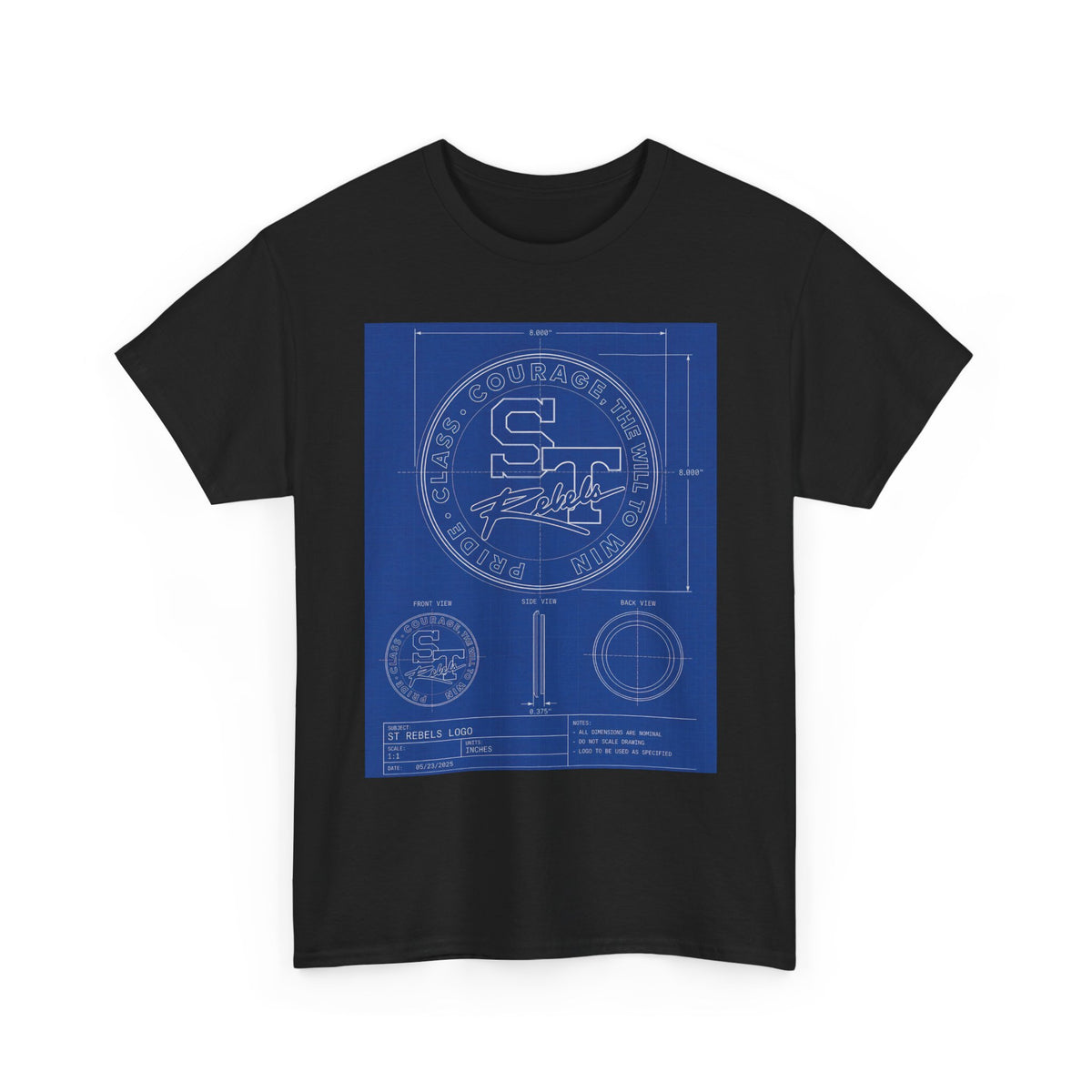 Blueprint Logo T‑Shirt — Vintage 'ST' Sports Emblem Tee