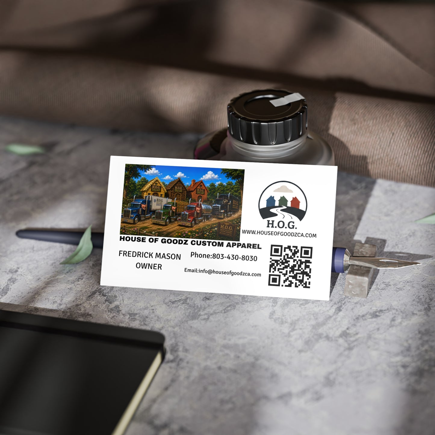 Business Cards — Custom Logo & QR Code Professional Cards