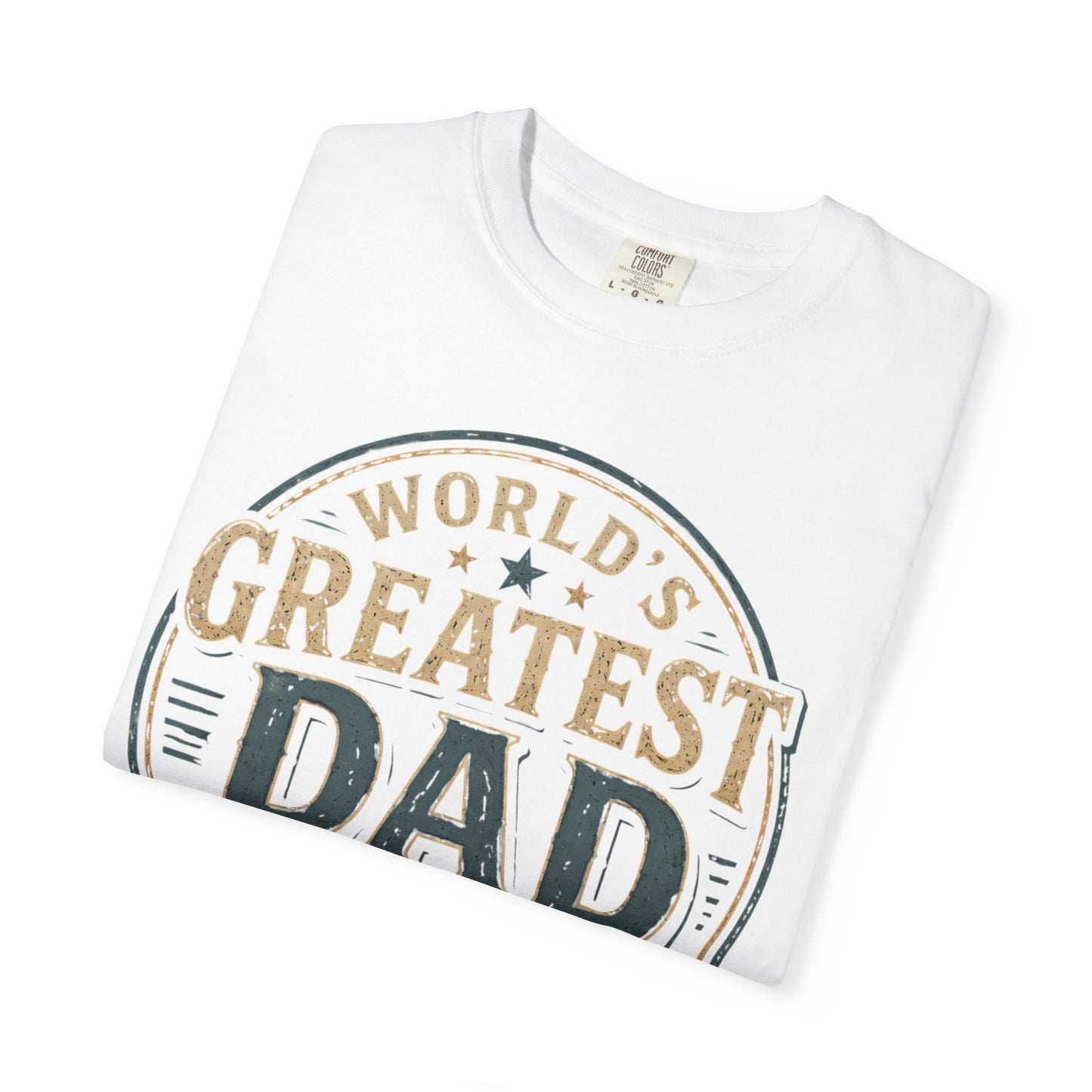 World's Greatest Dad T-Shirt — Retro Badge Father's Day Gift