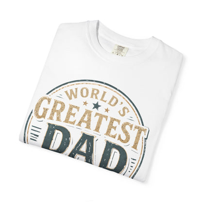 World's Greatest Dad T-Shirt — Retro Badge Father's Day Gift