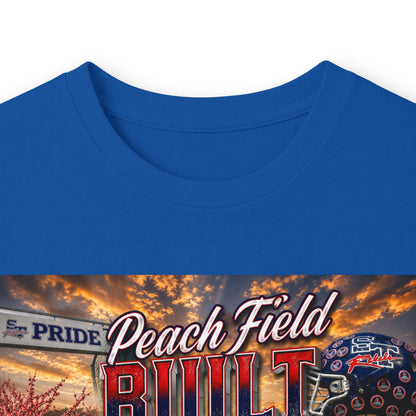 Peach Field Built w/Moto on back or customize your own text on back