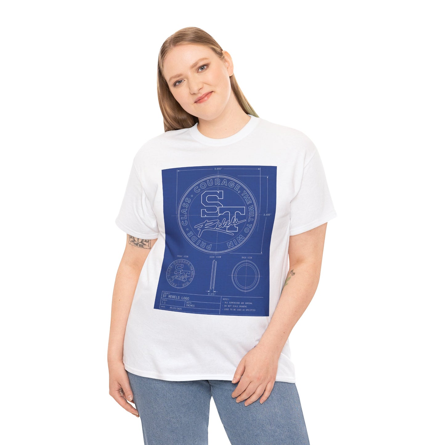 Blueprint Logo T‑Shirt — Vintage 'ST' Sports Emblem Tee