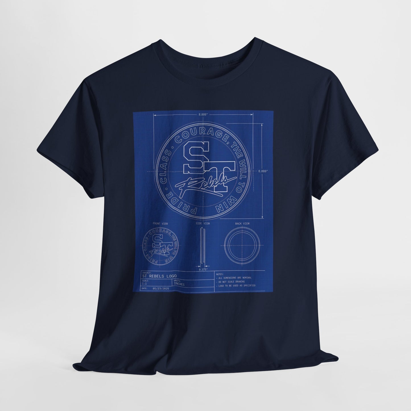 Blueprint Logo T‑Shirt — Vintage 'ST' Sports Emblem Tee