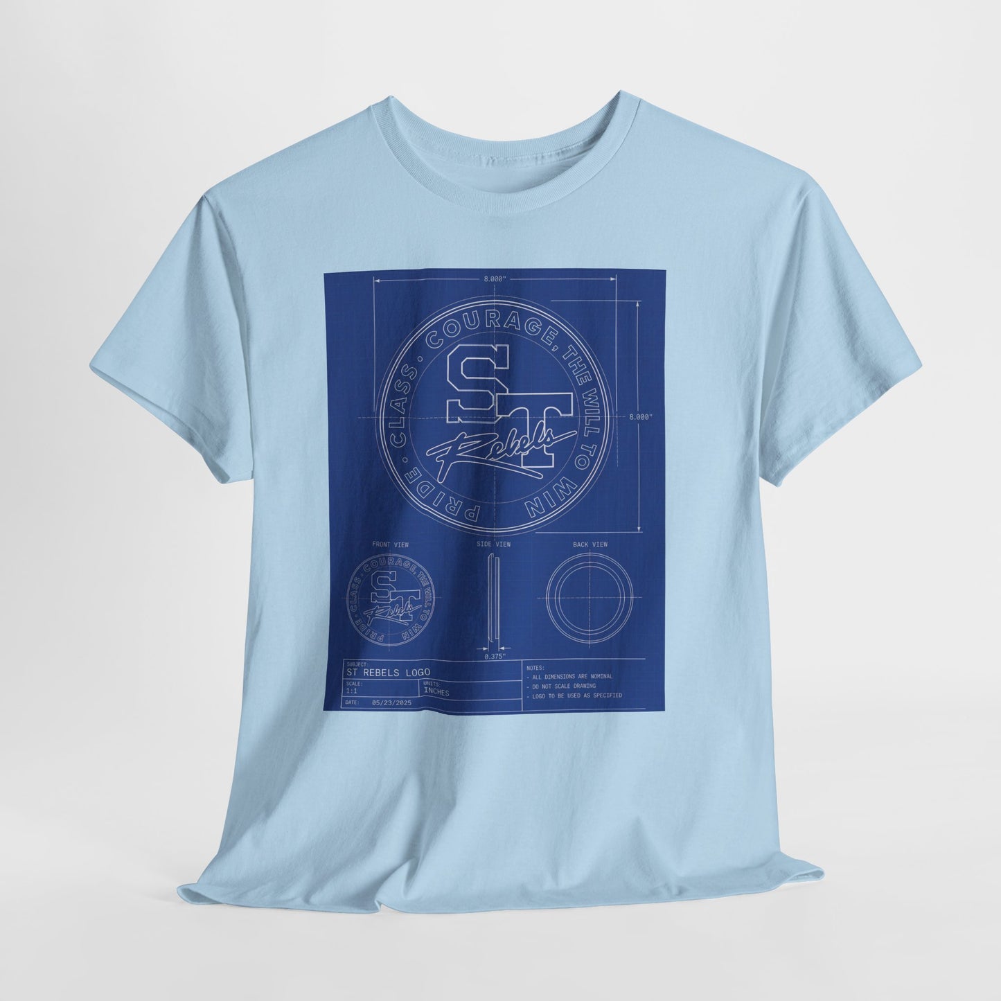 Blueprint Logo T‑Shirt — Vintage 'ST' Sports Emblem Tee