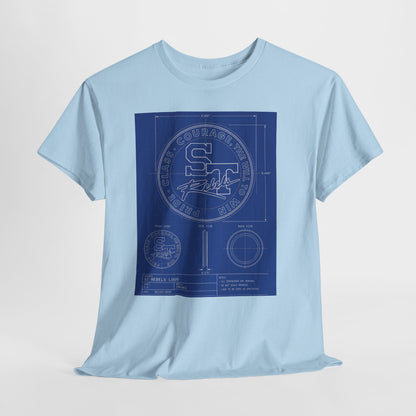 Blueprint Logo T‑Shirt — Vintage 'ST' Sports Emblem Tee