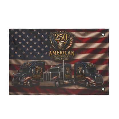American 250th Anniversary Truck Flag — Double-Sided Patriotic Banner