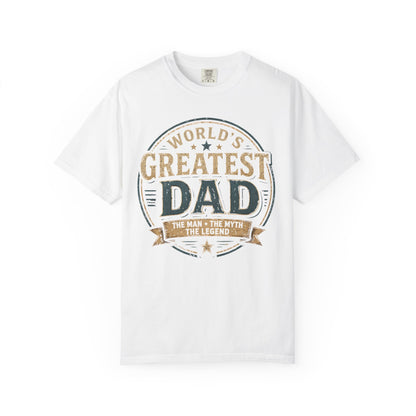 World's Greatest Dad T-Shirt — Retro Badge Father's Day Gift