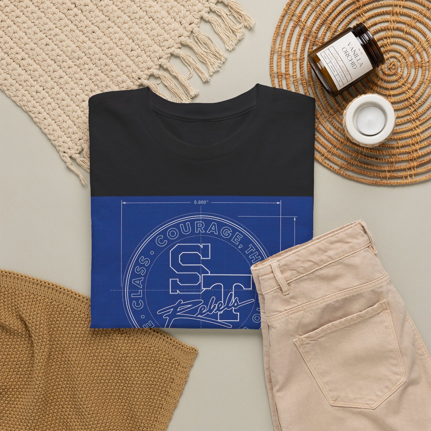 Blueprint Logo T‑Shirt — Vintage 'ST' Sports Emblem Tee