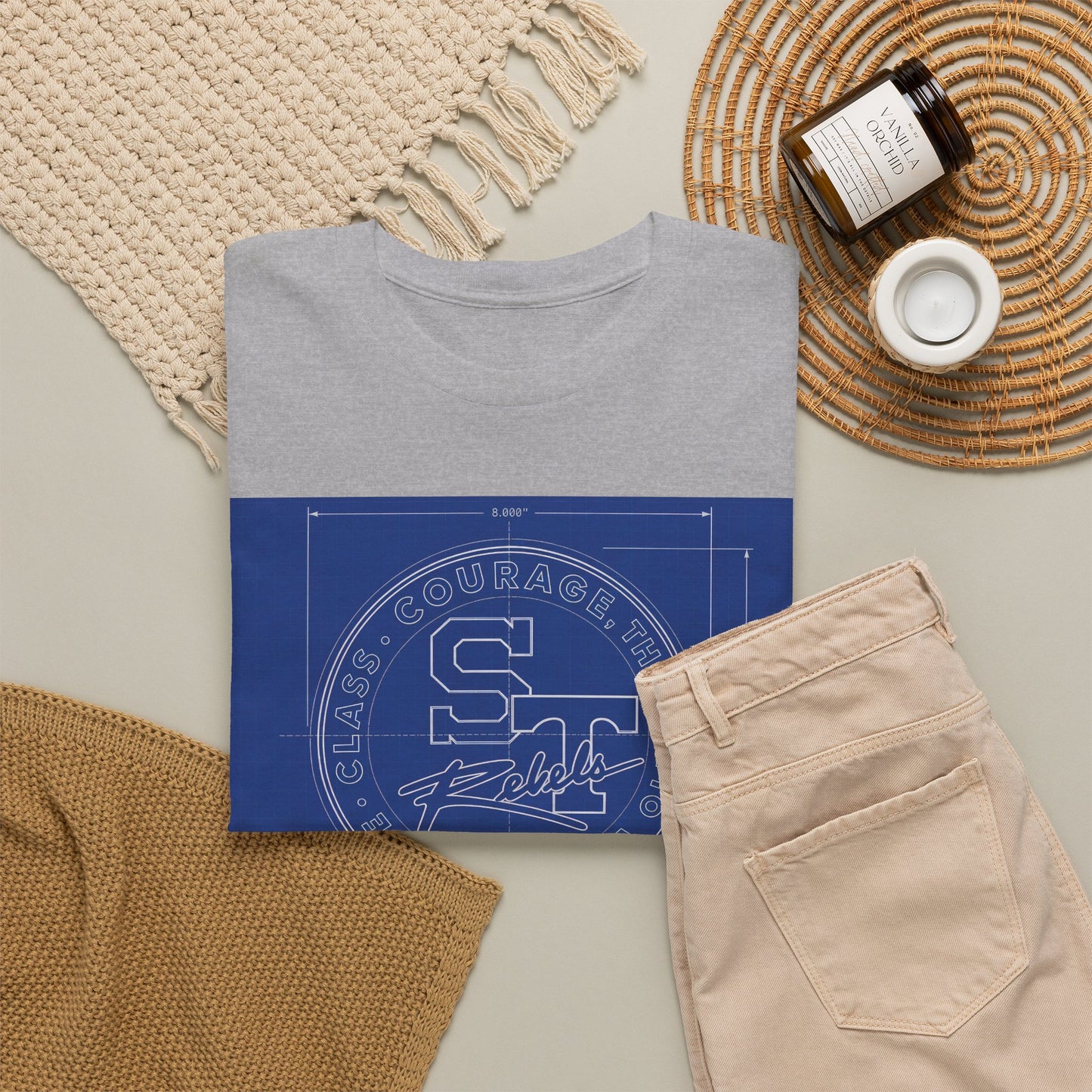 Blueprint Logo T‑Shirt — Vintage 'ST' Sports Emblem Tee
