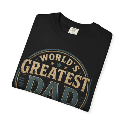 World's Greatest Dad T-Shirt — Retro Badge Father's Day Gift