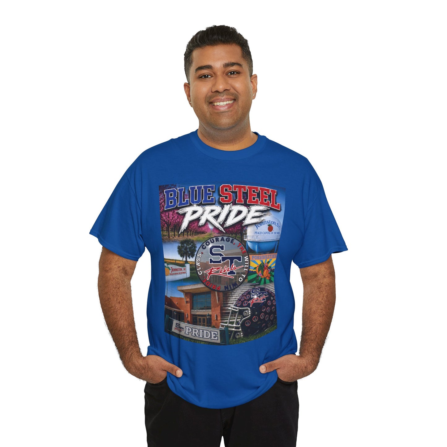 Blue Steel Pride Graphic Tee — 'Blue Steel Pride' Vintage T-Shirt