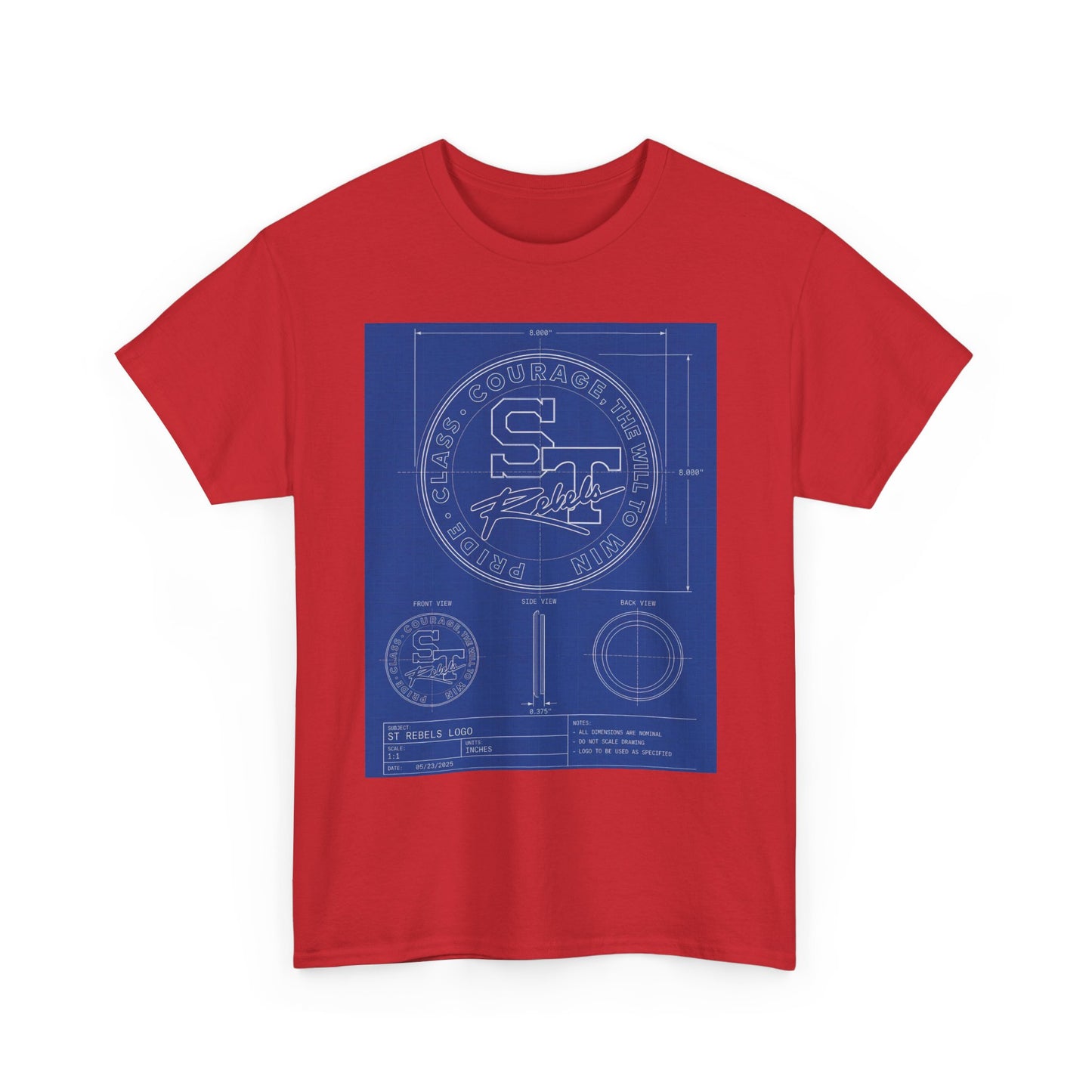 Blueprint Logo T‑Shirt — Vintage 'ST' Sports Emblem Tee
