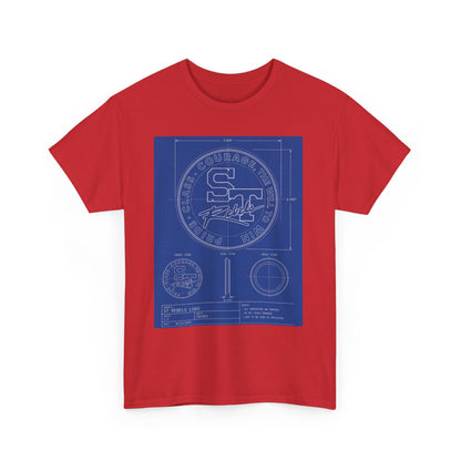 Blueprint Logo T‑Shirt — Vintage 'ST' Sports Emblem Tee