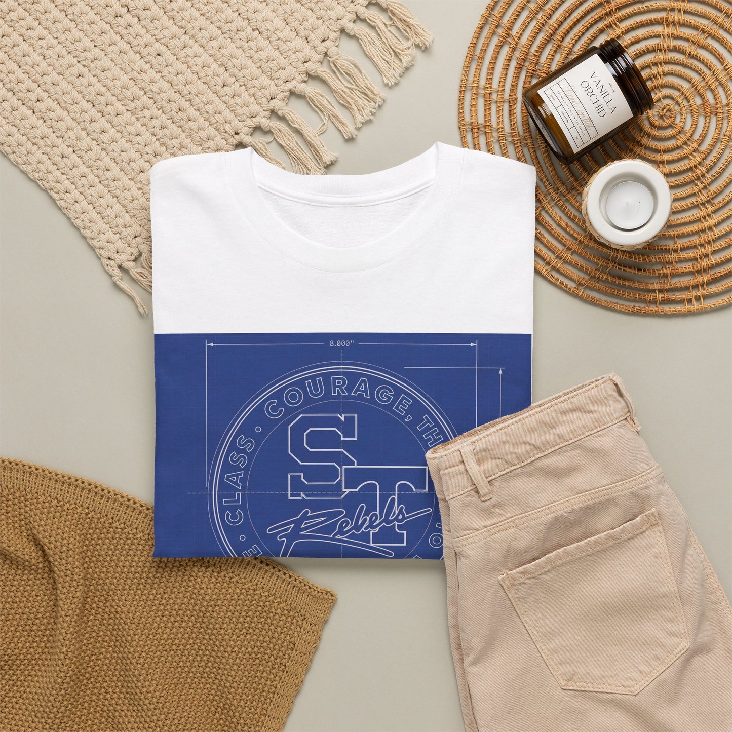 Blueprint Logo T‑Shirt — Vintage 'ST' Sports Emblem Tee