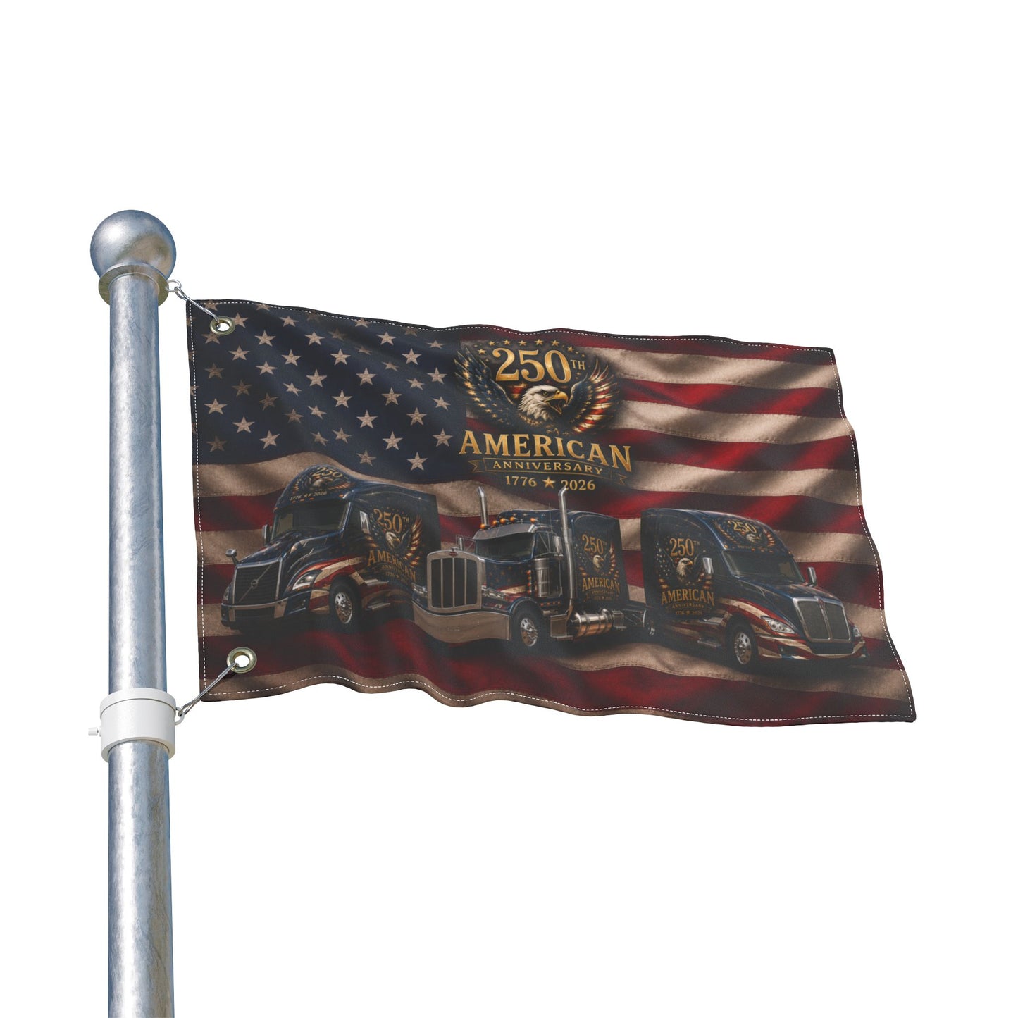 American 250th Anniversary Truck Flag — Double-Sided Patriotic Banner