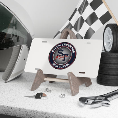 White Rebels Crest Vanity Plate — School License Plate