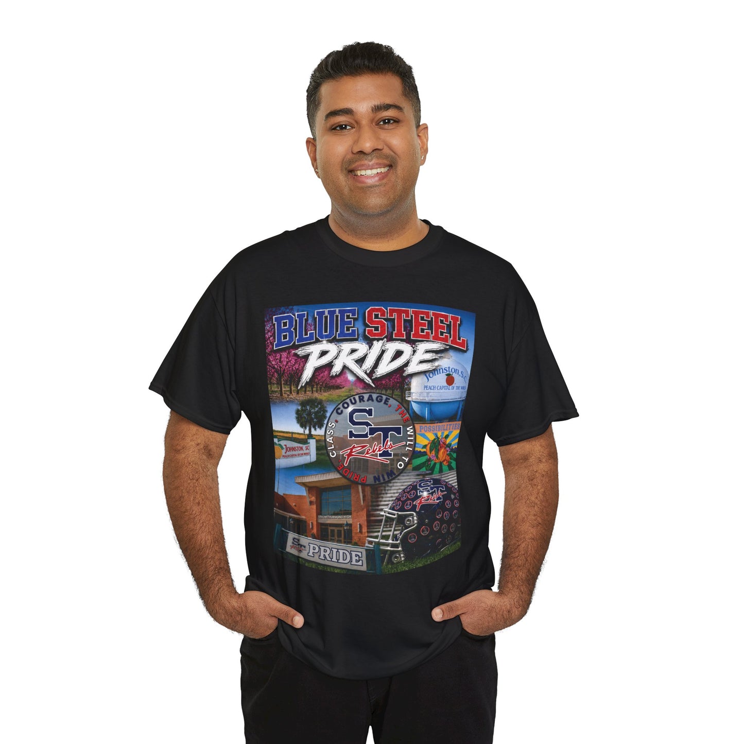 Blue Steel Pride Graphic Tee — 'Blue Steel Pride' Vintage T-Shirt