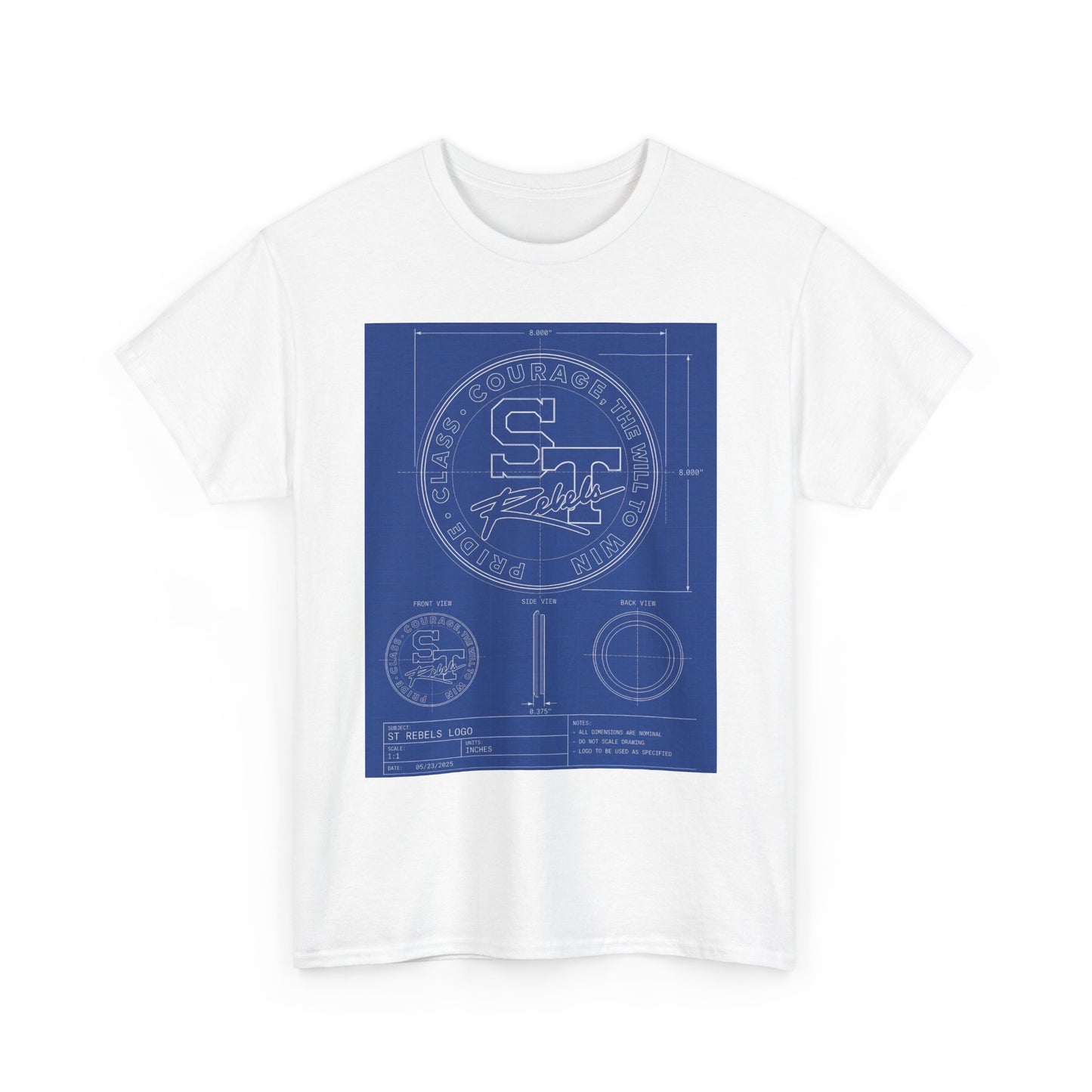 Blueprint Logo T‑Shirt — Vintage 'ST' Sports Emblem Tee