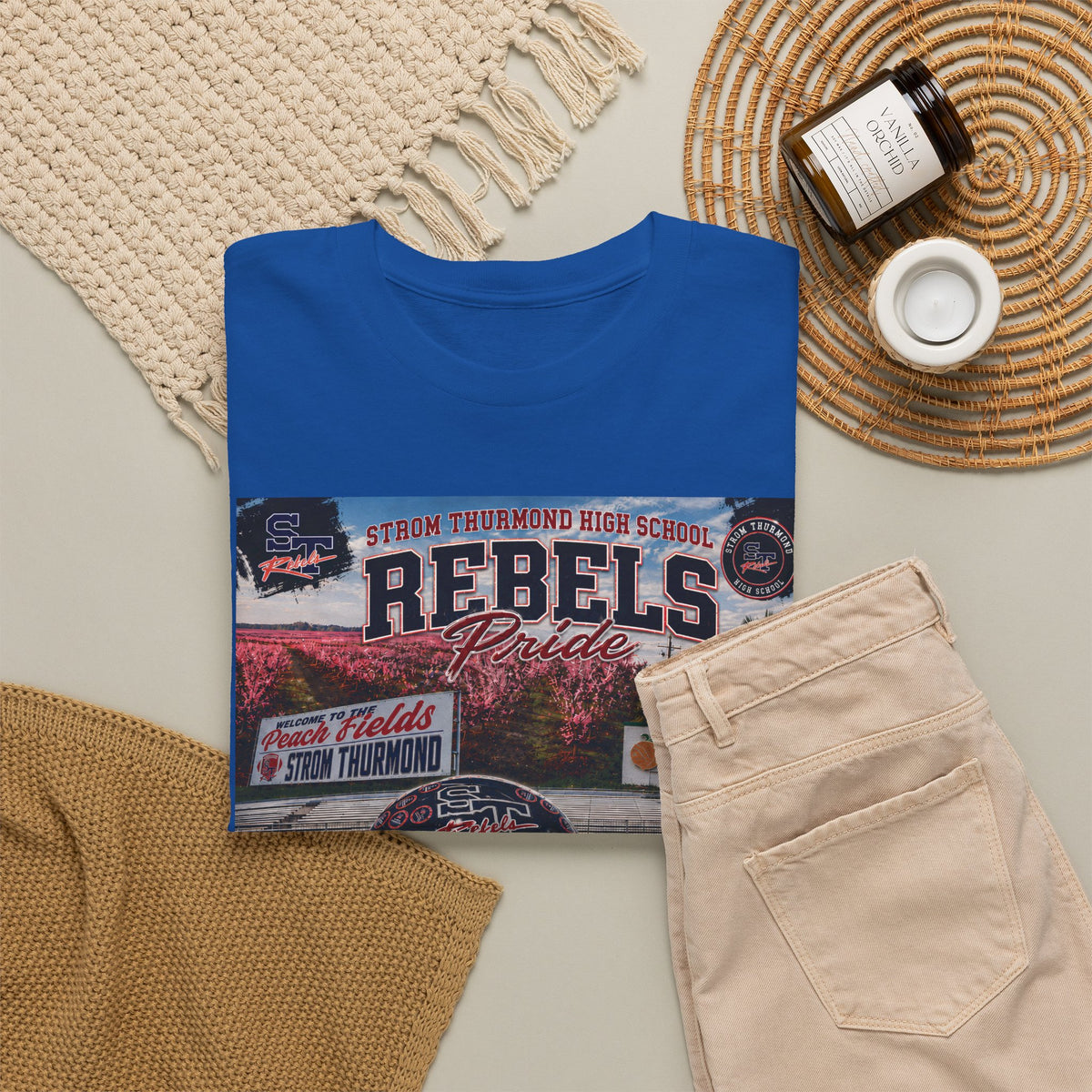 Rebels Football Champs T-Shirt — 3x Champs w/custom text on back