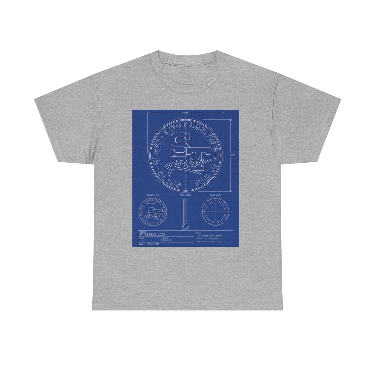 Blueprint Logo T‑Shirt — Vintage 'ST' Sports Emblem Tee