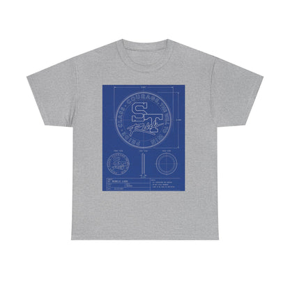 Blueprint Logo T‑Shirt — Vintage 'ST' Sports Emblem Tee
