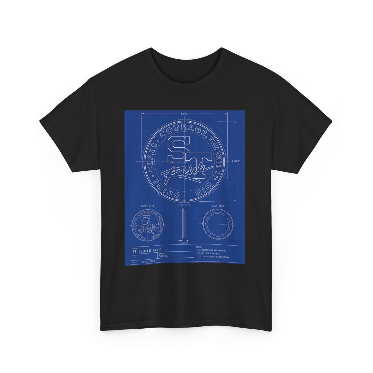Blueprint Logo T‑Shirt — Vintage 'ST' Sports Emblem Tee