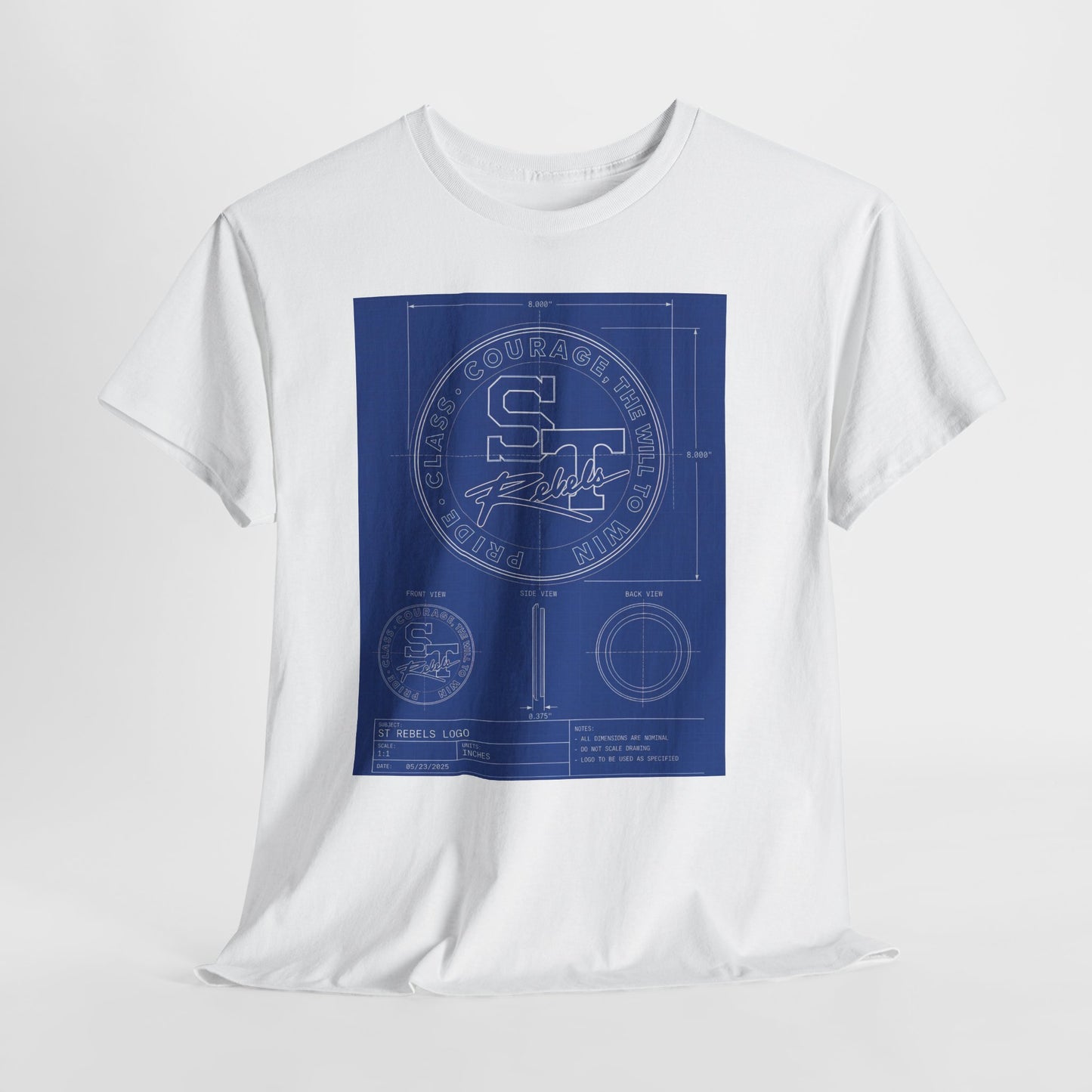 Blueprint Logo T‑Shirt — Vintage 'ST' Sports Emblem Tee