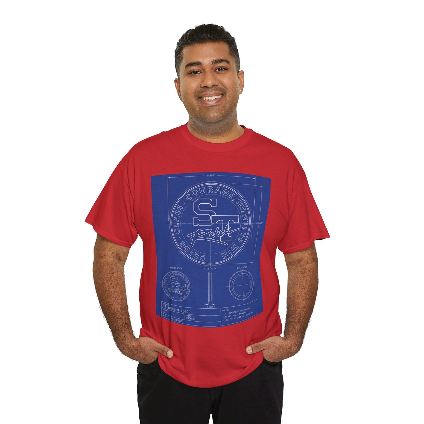Blueprint Logo T‑Shirt — Vintage 'ST' Sports Emblem Tee