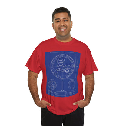 Blueprint Logo T‑Shirt — Vintage 'ST' Sports Emblem Tee