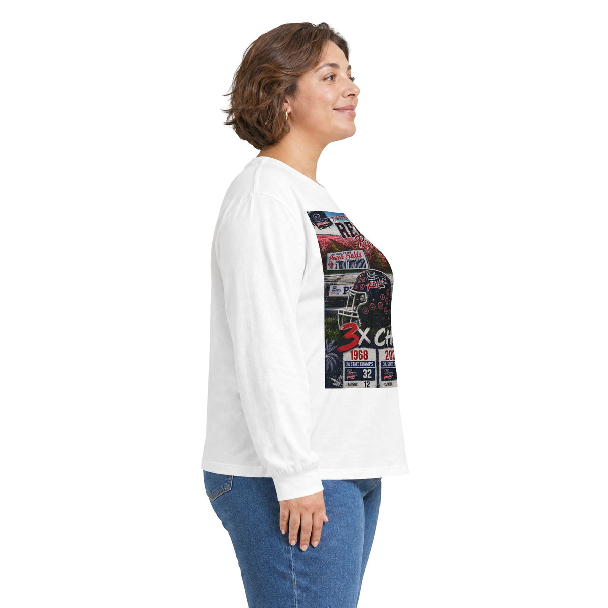 Rebels 3x Champs Long Sleeve Tee w/ Moto on back