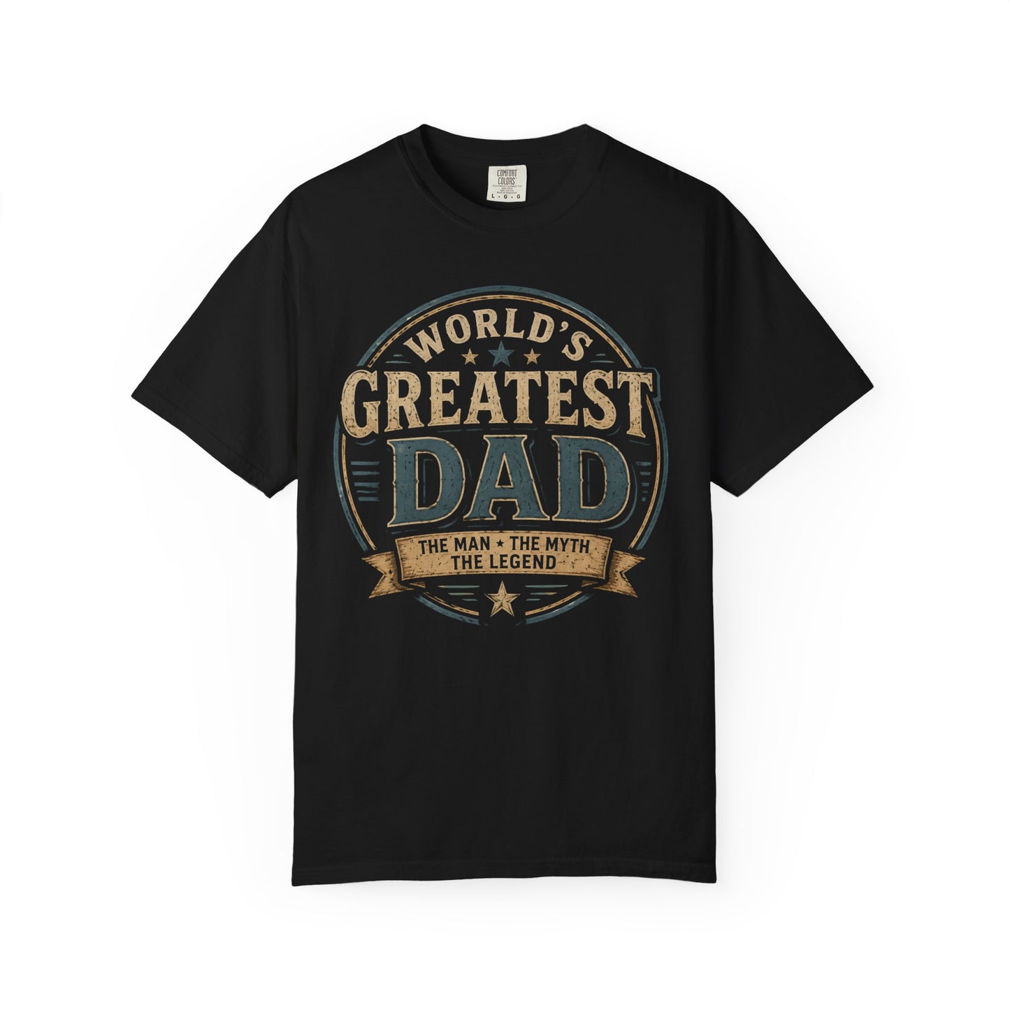 World's Greatest Dad T-Shirt — Retro Badge Father's Day Gift