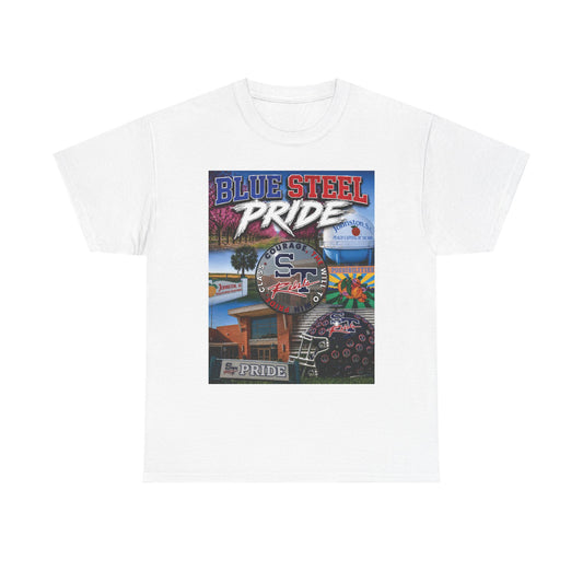 Blue Steel Pride Shirt w/Moto on Back