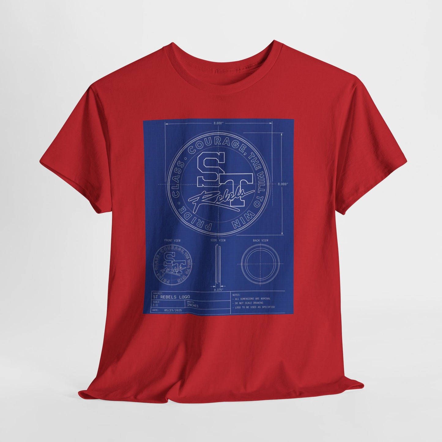 Blueprint Logo T‑Shirt — Vintage 'ST' Sports Emblem Tee
