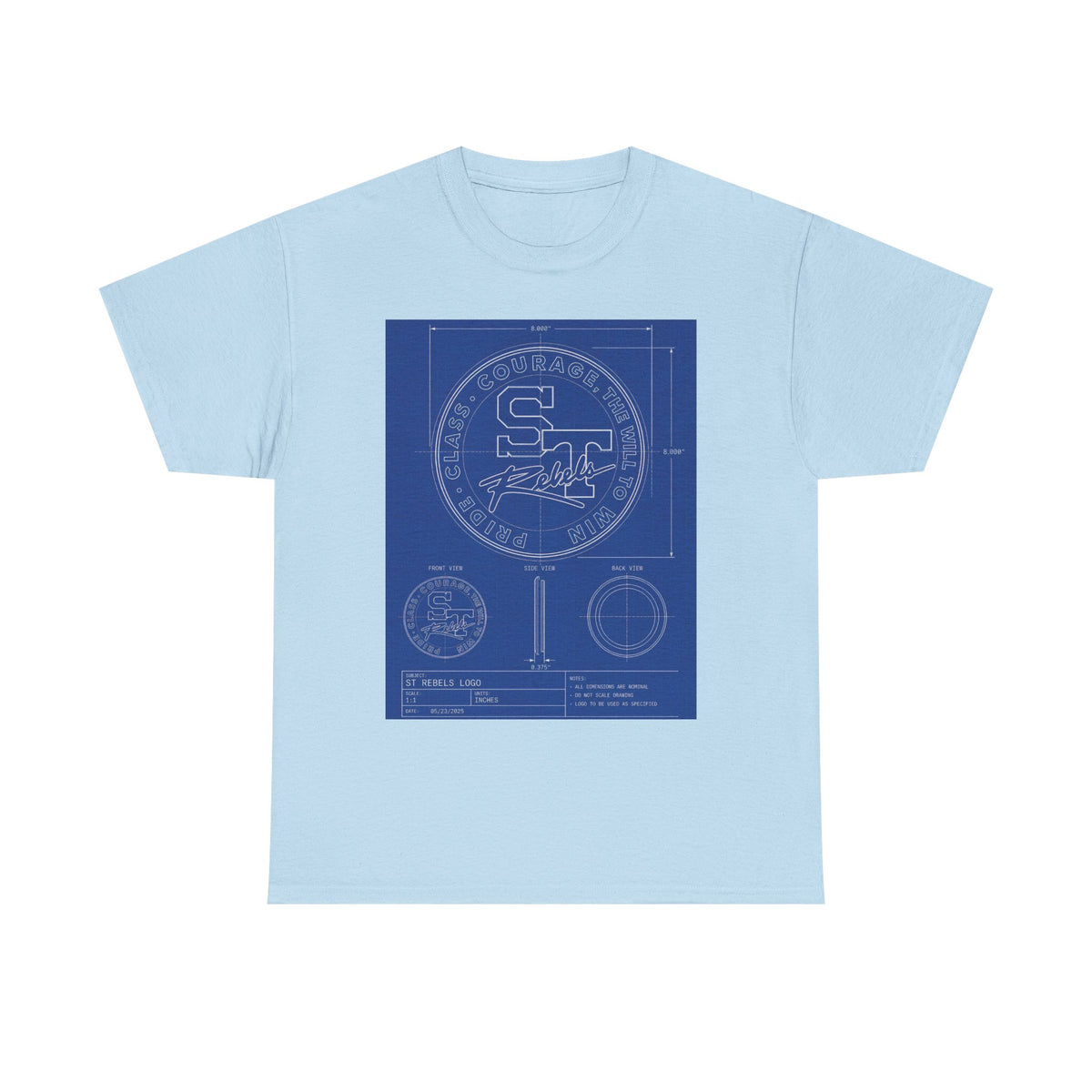 Blueprint Logo T‑Shirt — Vintage 'ST' Sports Emblem Tee
