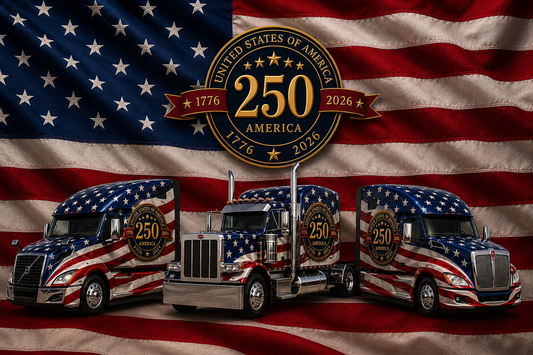 250th America Truckers Double-Sided Flag – Patriotic USA Anniversary Banner