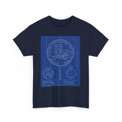 Blueprint Logo T‑Shirt — Vintage 'ST' Sports Emblem Tee