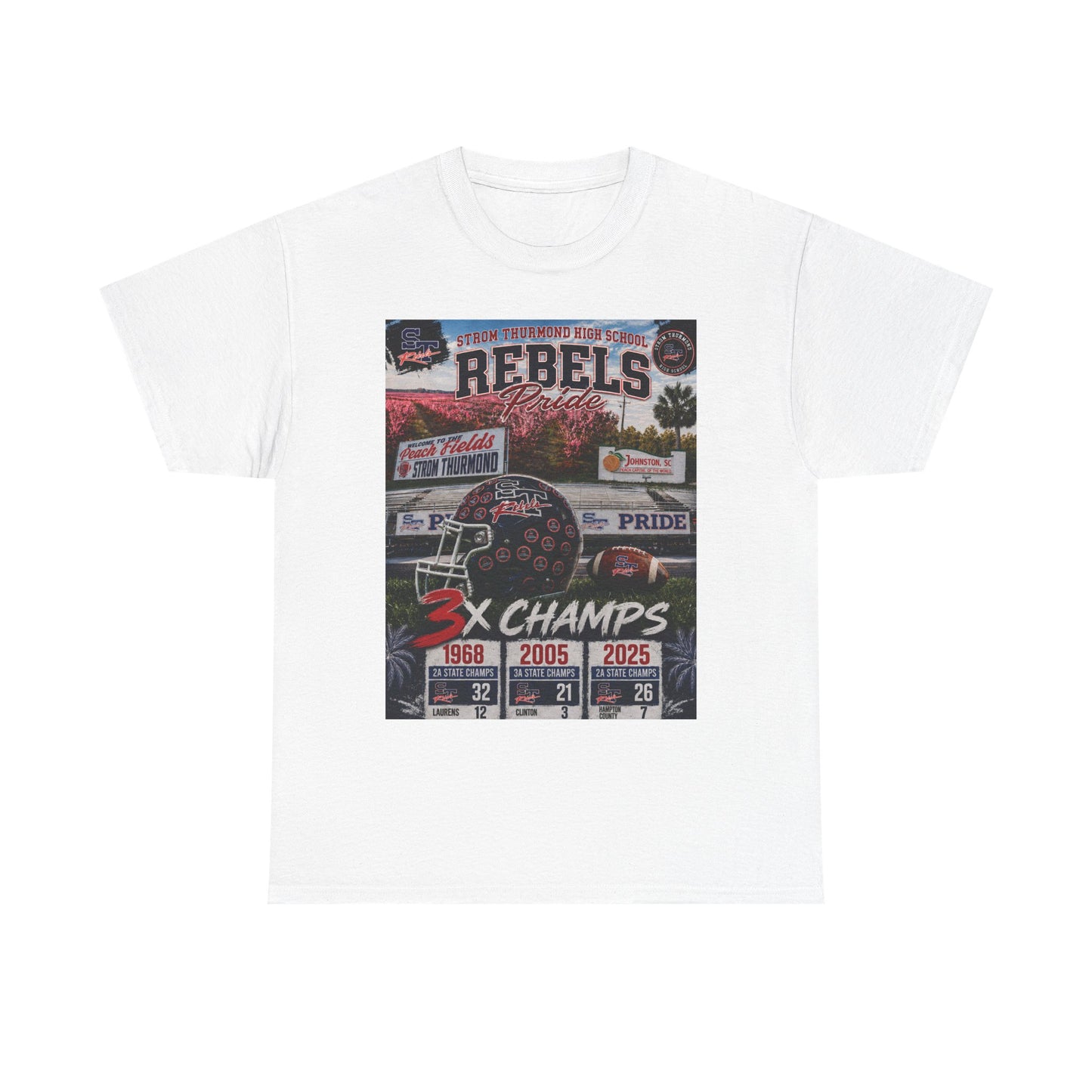 Rebels Football Championship Tee – "3x Champs" Team Pride Shirt