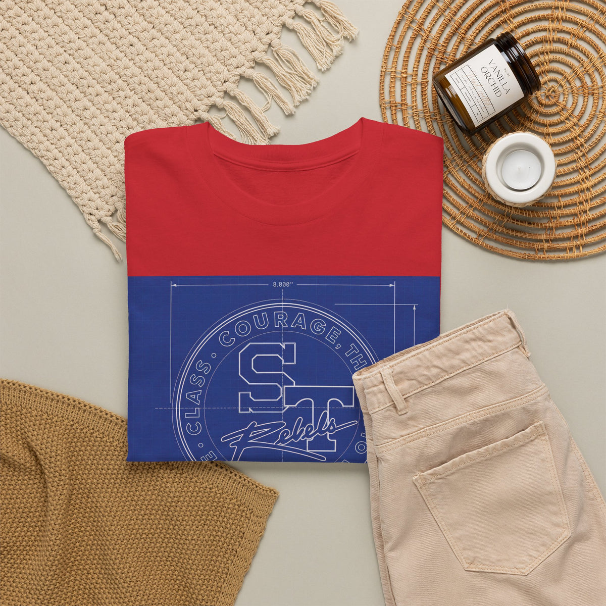 Blueprint Logo T‑Shirt — Vintage 'ST' Sports Emblem Tee
