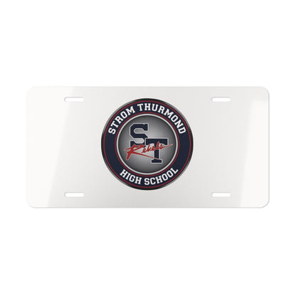 White Rebels Crest Vanity Plate — School License Plate