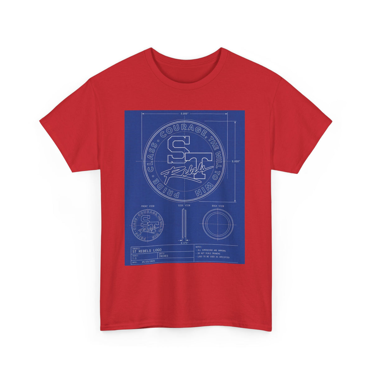 Blueprint Logo T‑Shirt — Vintage 'ST' Sports Emblem Tee