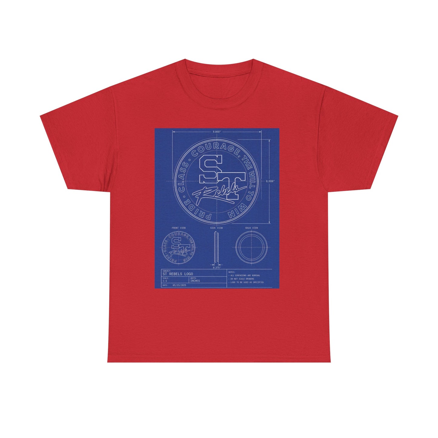 Blueprint Logo T‑Shirt — Vintage 'ST' Sports Emblem Tee