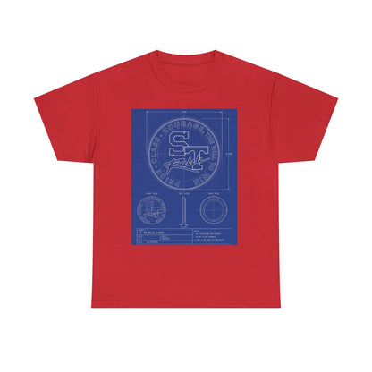 Blueprint Logo T‑Shirt — Vintage 'ST' Sports Emblem Tee