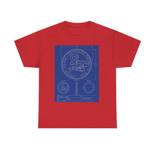 Blueprint Logo T‑Shirt — Vintage 'ST' Sports Emblem Tee