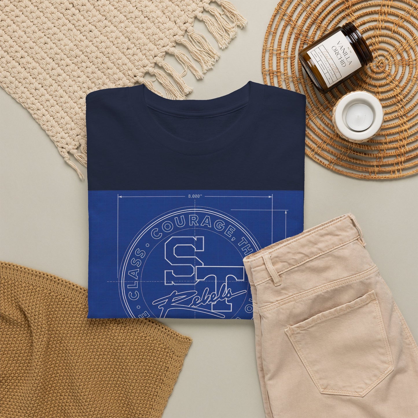 Blueprint Logo T‑Shirt — Vintage 'ST' Sports Emblem Tee